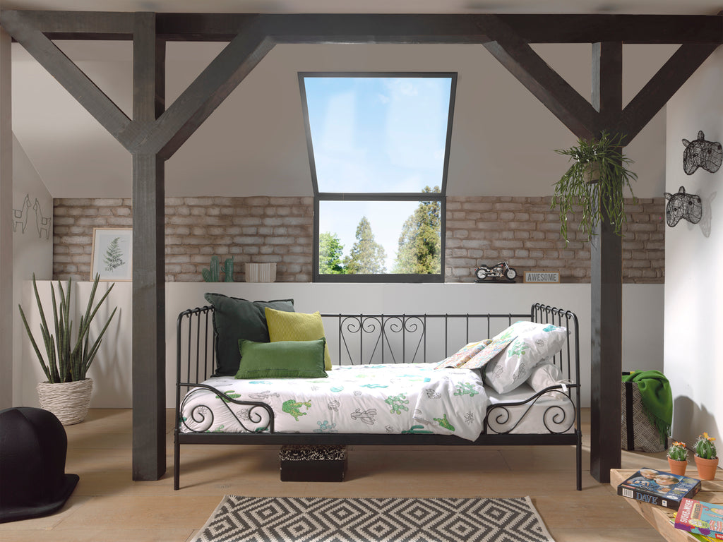 ALICE KAJUITBED ZWART 90x200CM